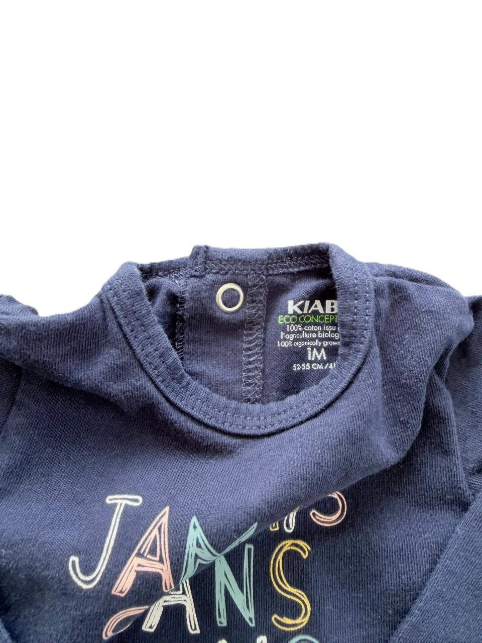 Light blue navy Kiabi pajamas 1 month – photo 3